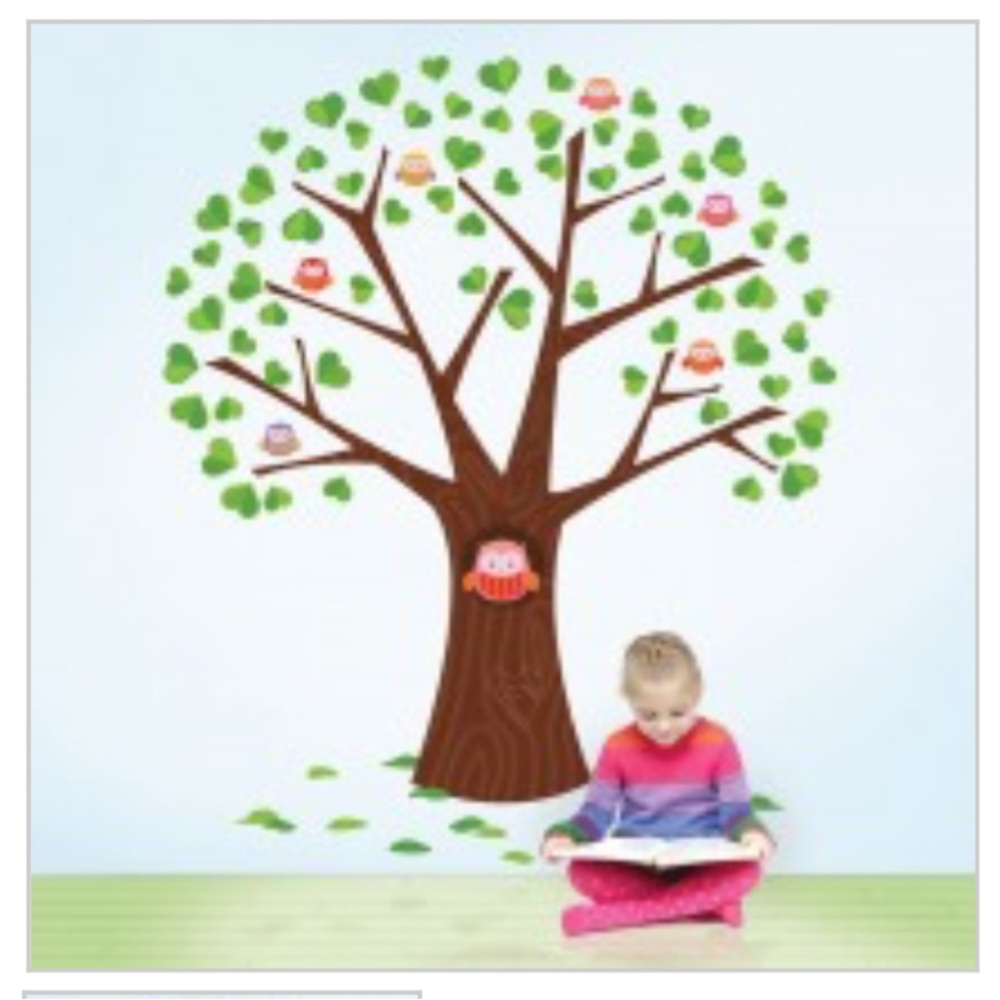 NWT I HEART OWLS WALL DECALS